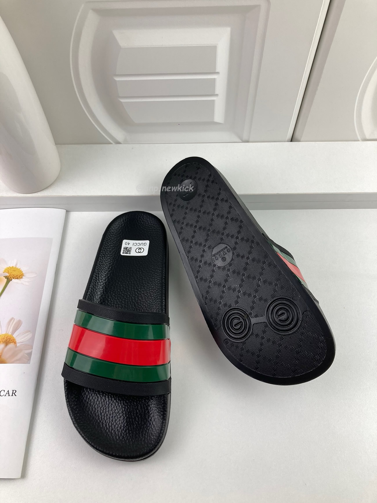 Gucci Rubber Slides Red Green 308234 Gib10 1098 (4) - newkick.vip